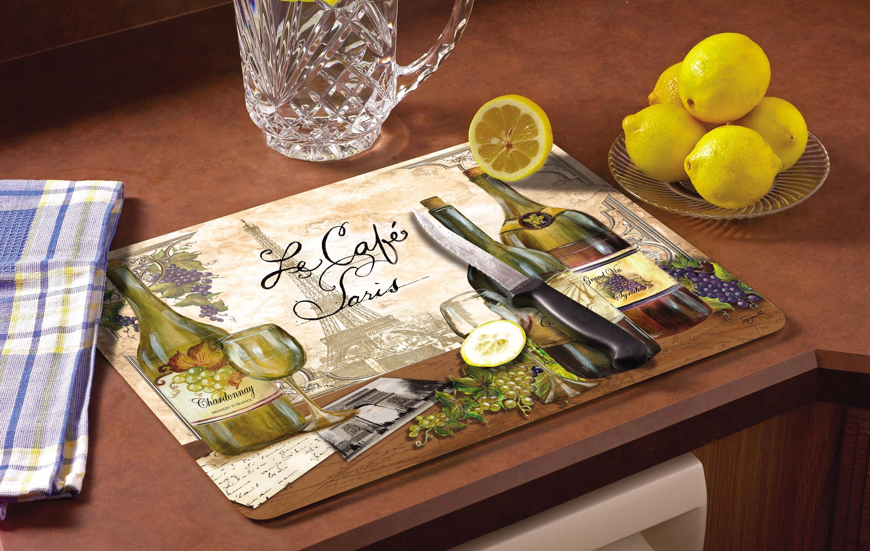 CounterArt Reserve Vintage Glass Cutting Board, 147/8 by 113/4Inch