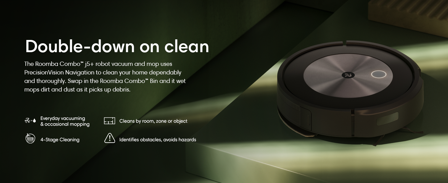 Amazon.com - iRobot Roomba Combo j5+ Self-Emptying Robot Vacuum