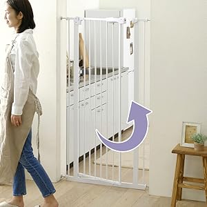 アイリス ペットゲート ドア付 ハイタイプ グレー 高さ153cm 幅75-85 Amazon.co.jp: アイリスプラザ ペットゲート ドア付き ハイ