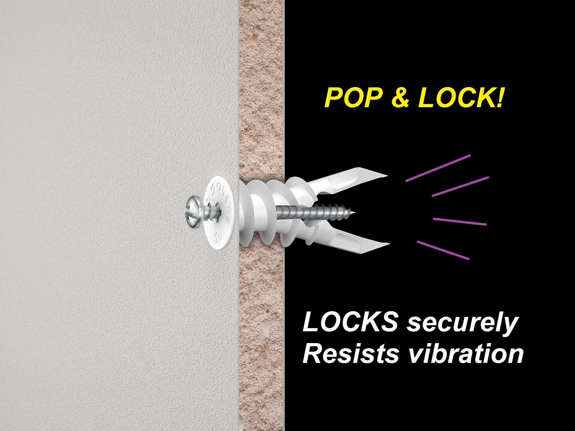 TOGGLER SnapSkru SelfDrilling Drywall Anchor, Pack of 20 Hollow Wall