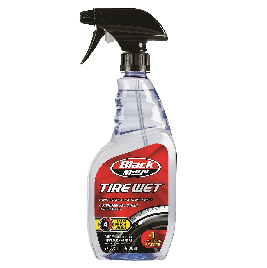 Black Magic BM23 Tire Wet, 23 oz. with 3 AmazonBasics Thick