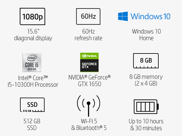fhd full hd resolution high def definition intel i5 i7 10th 9th gen generation 8gb 512gb ddr4 ram