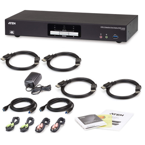 Amazon.com: ATEN 2 Port 4K DisplayPort KVM Switch 2 Monitors