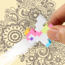 fabrique à gommes, loisirs créatifs, comment fabriquer une gomme, Bandai Pretty Pixels; Crazy Pixels