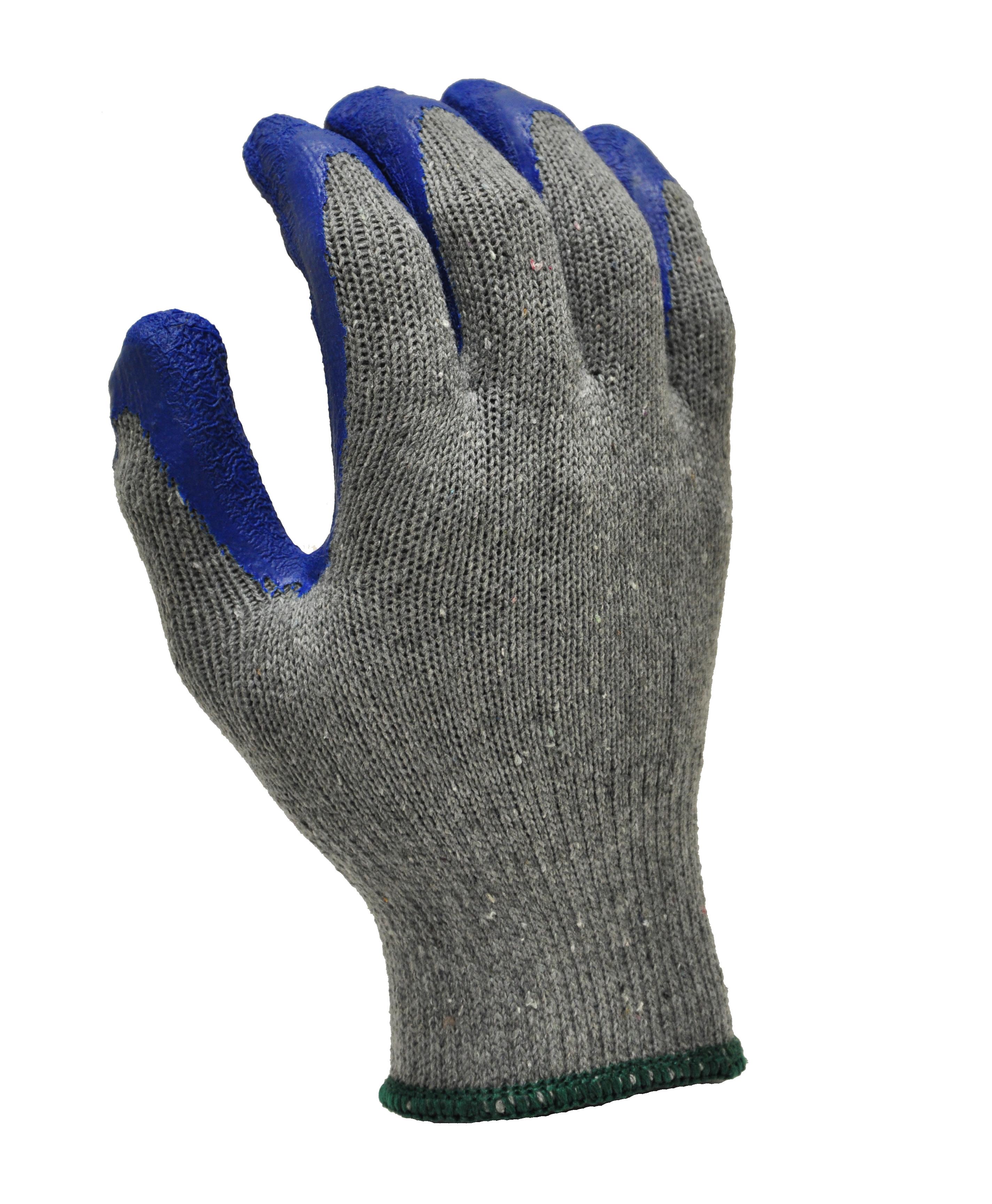 G & F 1511L10 Rubber Latex Coated Work Gloves for Construction, Blue