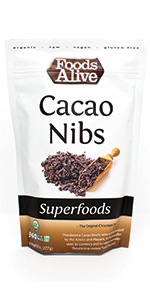 Foods Alive Cacao Nibs - Organic, Non-GMO, Gluten-Free, Raw, Vegan, Kosher