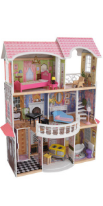 Kidkraft 65054 Chelsea Cottage Wooden Dolls House With Furniture
