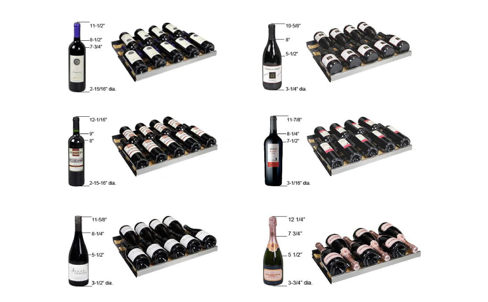 Allavino Wine Refrigerator, 172 Bottle, Stainless Steel