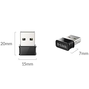  D-Link DWA-181 WiFi 5 Nano USB Adapter (1267 Mbps AC)