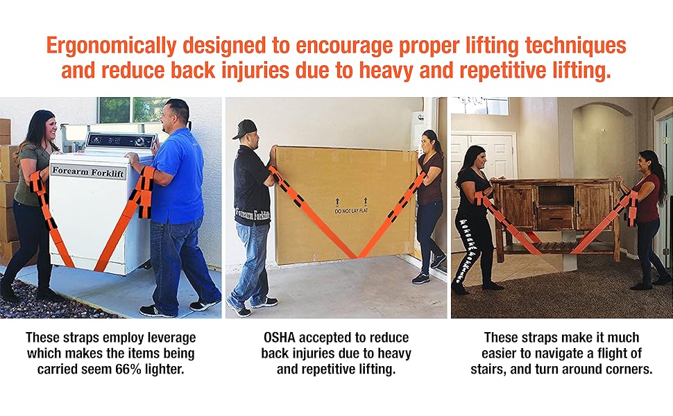 Forearm Forklift Extended Length 4Loop, Lifting and Moving