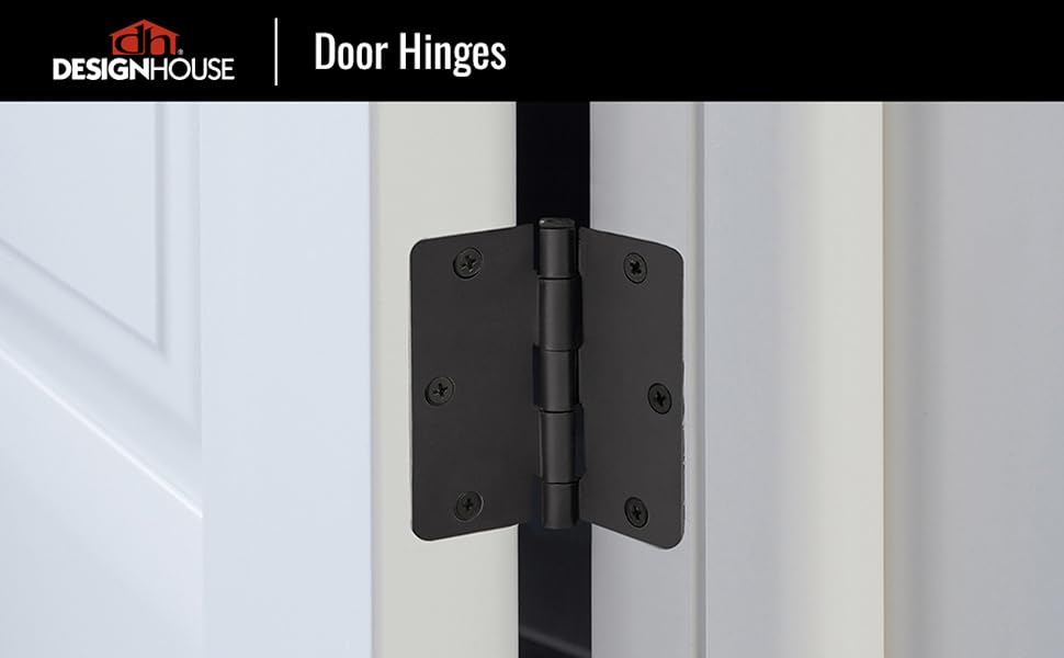 Design House 188888 1/4-inch Radius Door Hinges for Interior