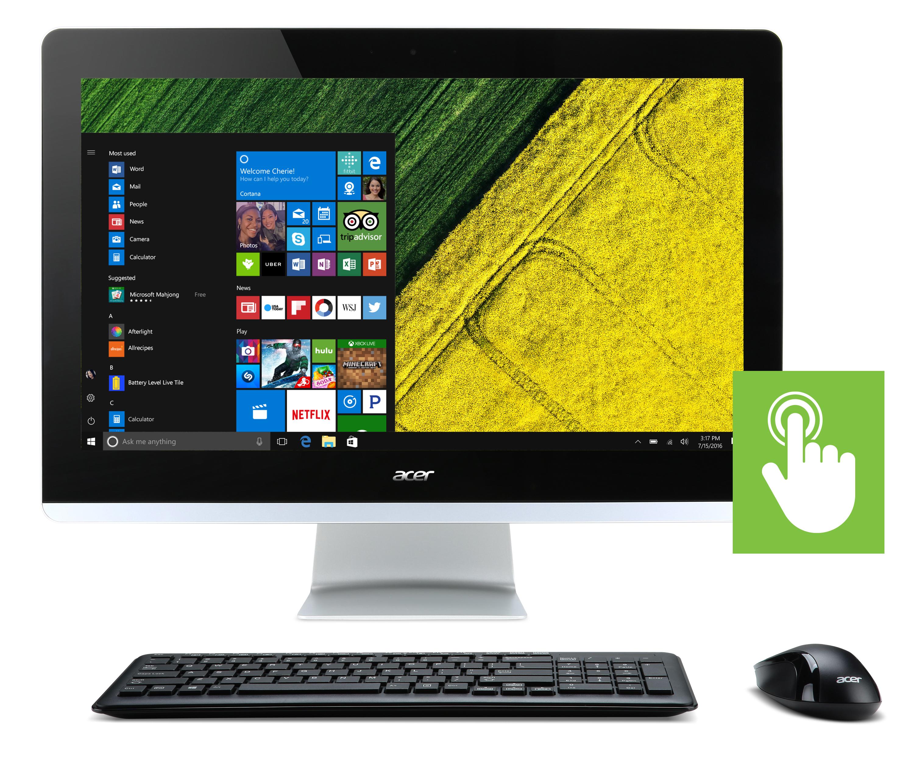 Acer Aspire AIO Touch Desktop, 23.8" Full HD Touch, Intel
