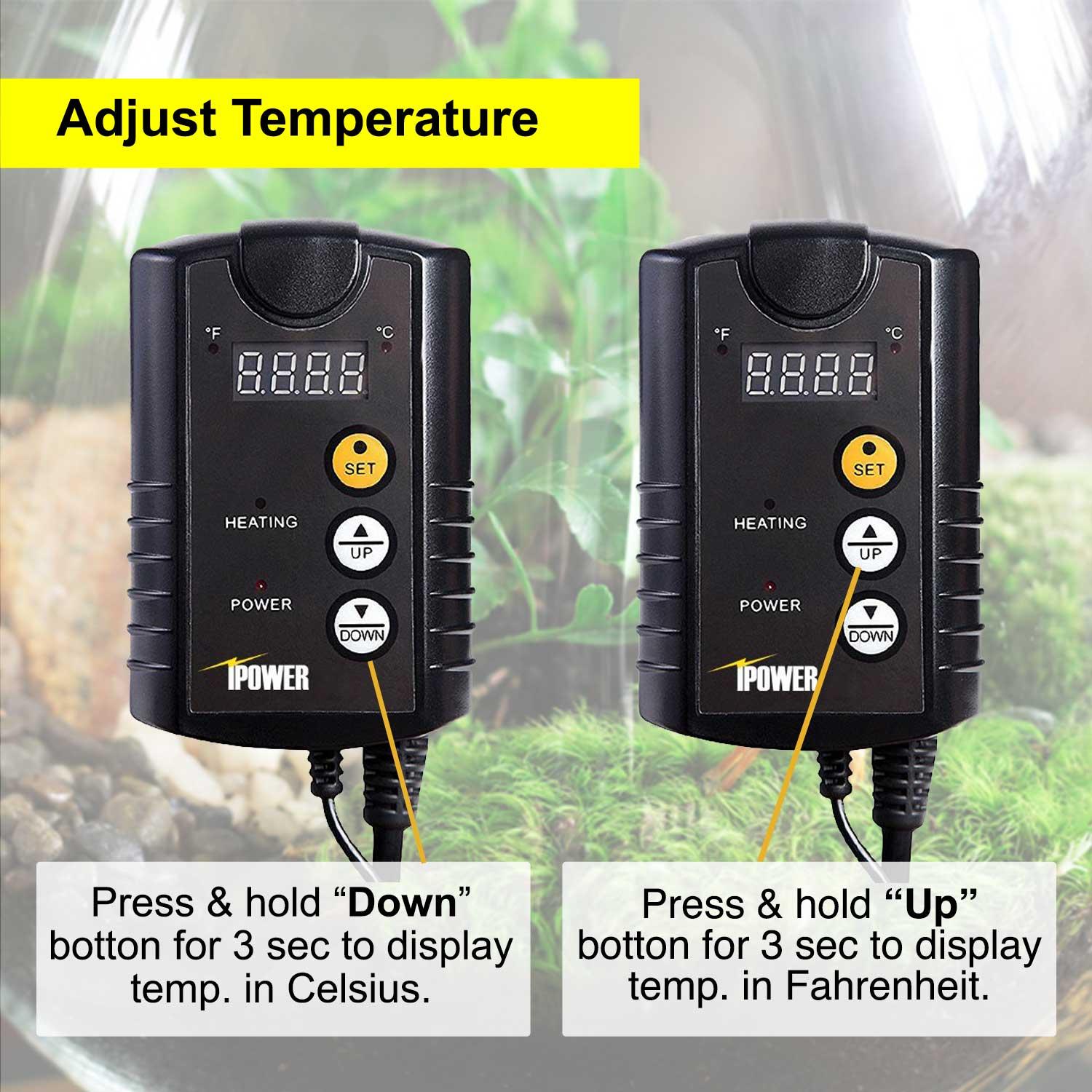 iPower 68108°F Digital Heat Mat Thermostat Controller for Seed