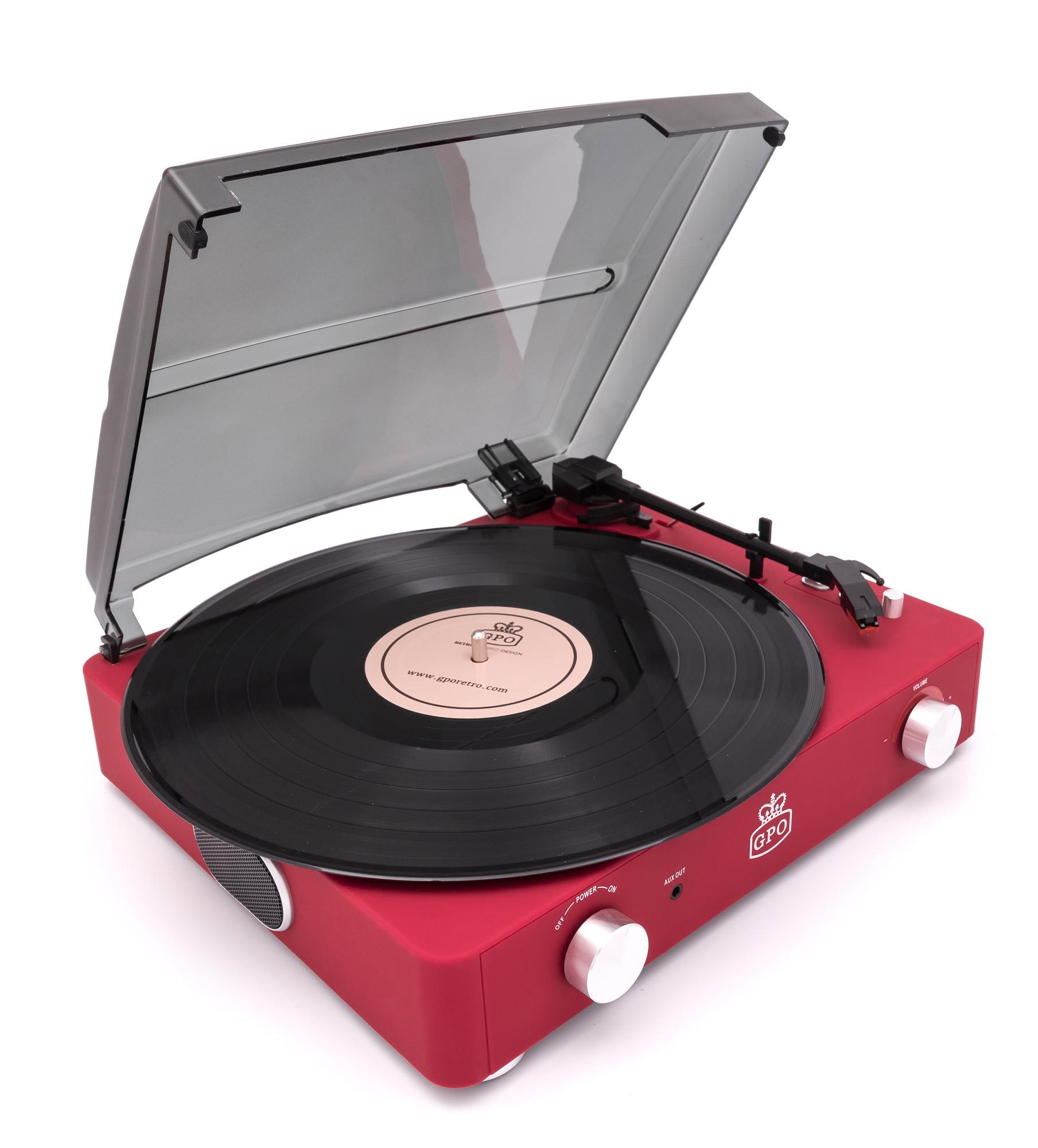 GPO Stylo II Retro StandAlone Rubberised Turntable with BuiltIn
