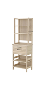 Amazon｜SATO(佐藤産業) 食器棚 ナチュラル 幅60cm 奥行40cm 高さ180cm