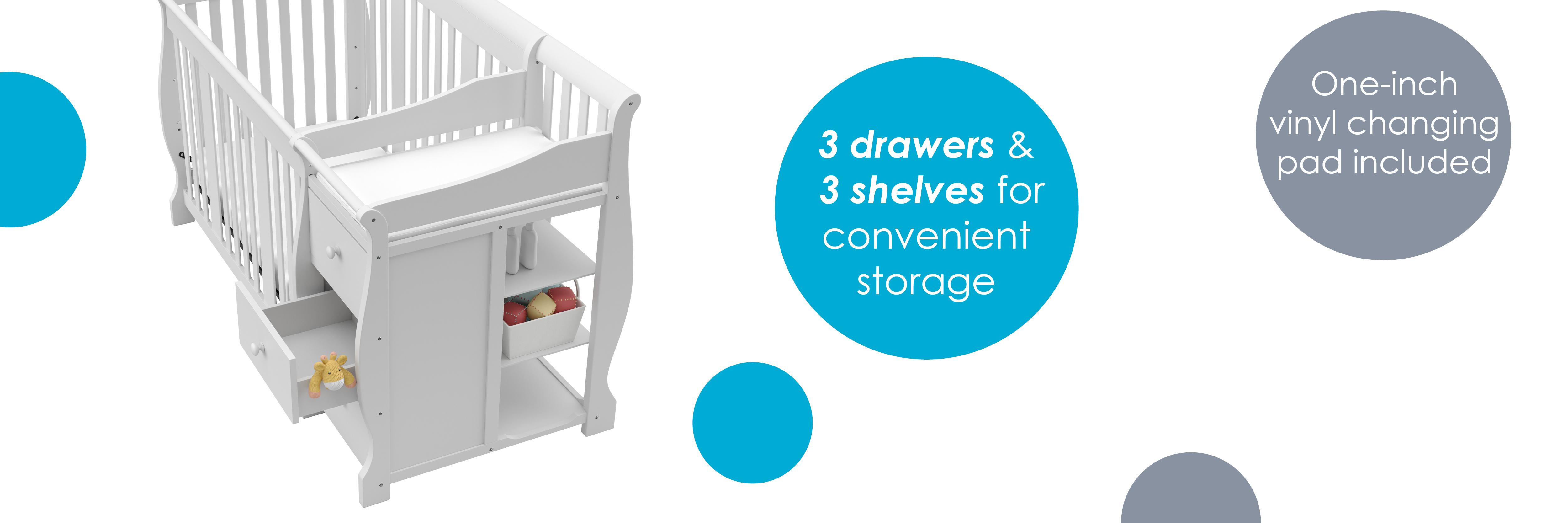 Storkcraft Portofino 4in1 Fixed Side Convertible Crib