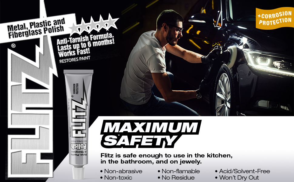 Flitz MultiPurpose Polish and Cleaner Paste for Metal, Plastic