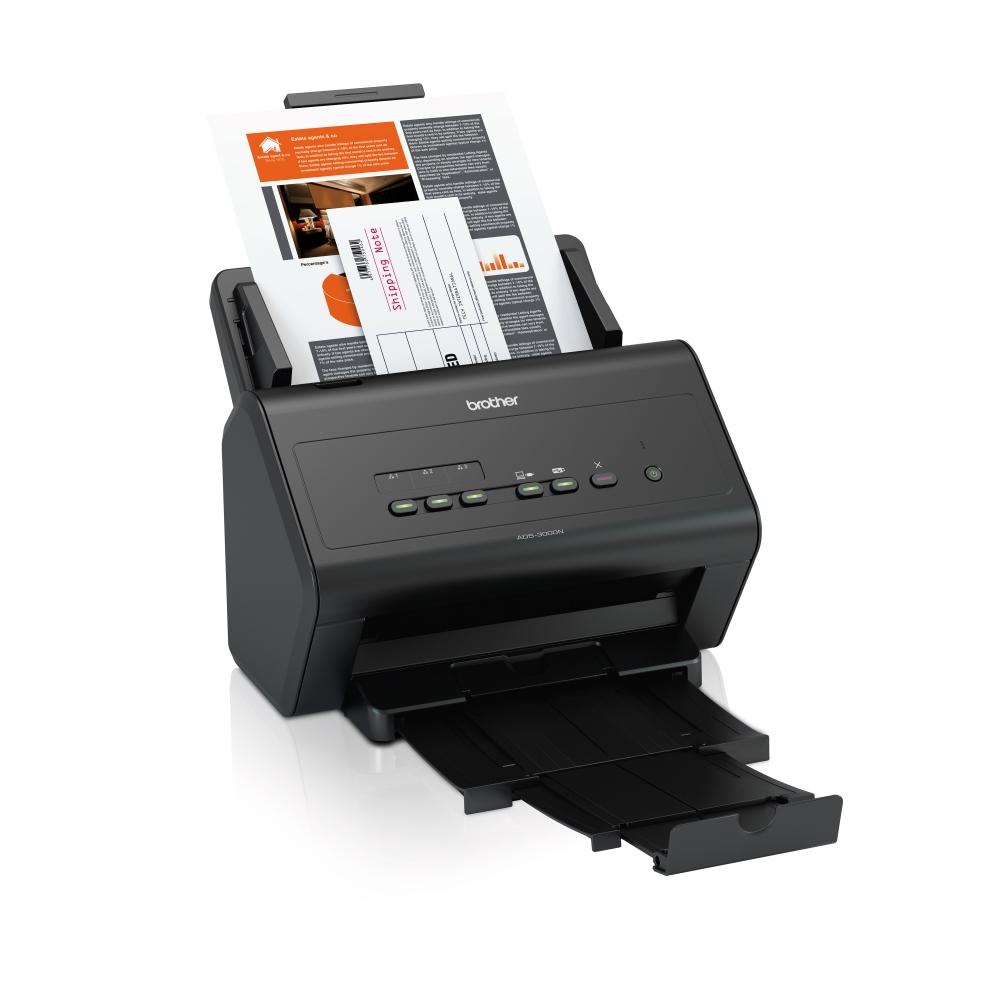 Brother ADS2400N Document Scanner, PC Connected and Network, Desktop