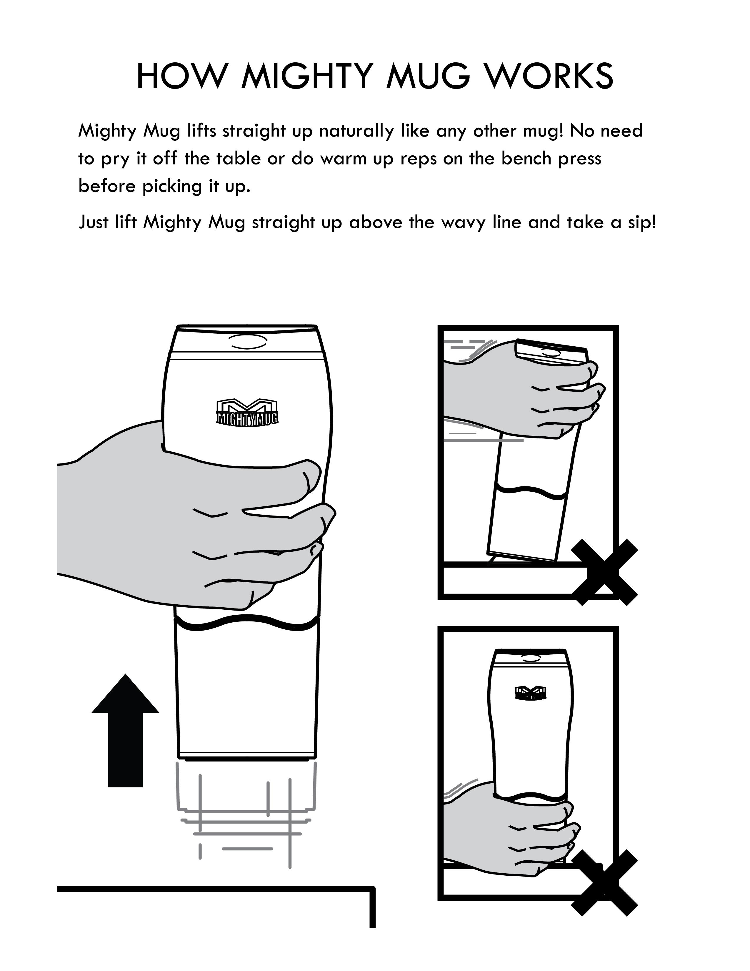 Mighty Mug Go The Travel Mug That Won't Fall Over (0.47 Litre), Grey