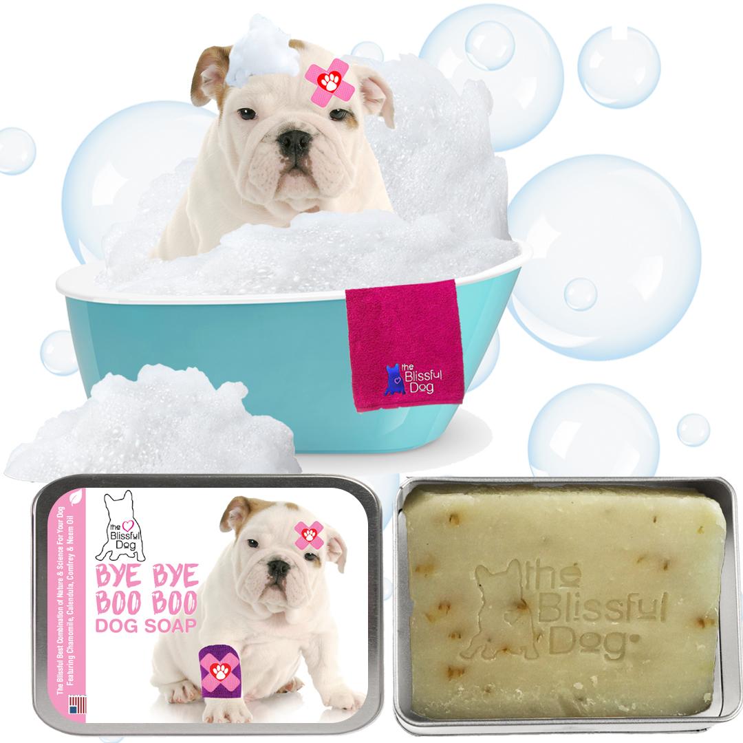 The Blissful Dog Bye Boo Dog Bar Soap Featuring The Bulldog