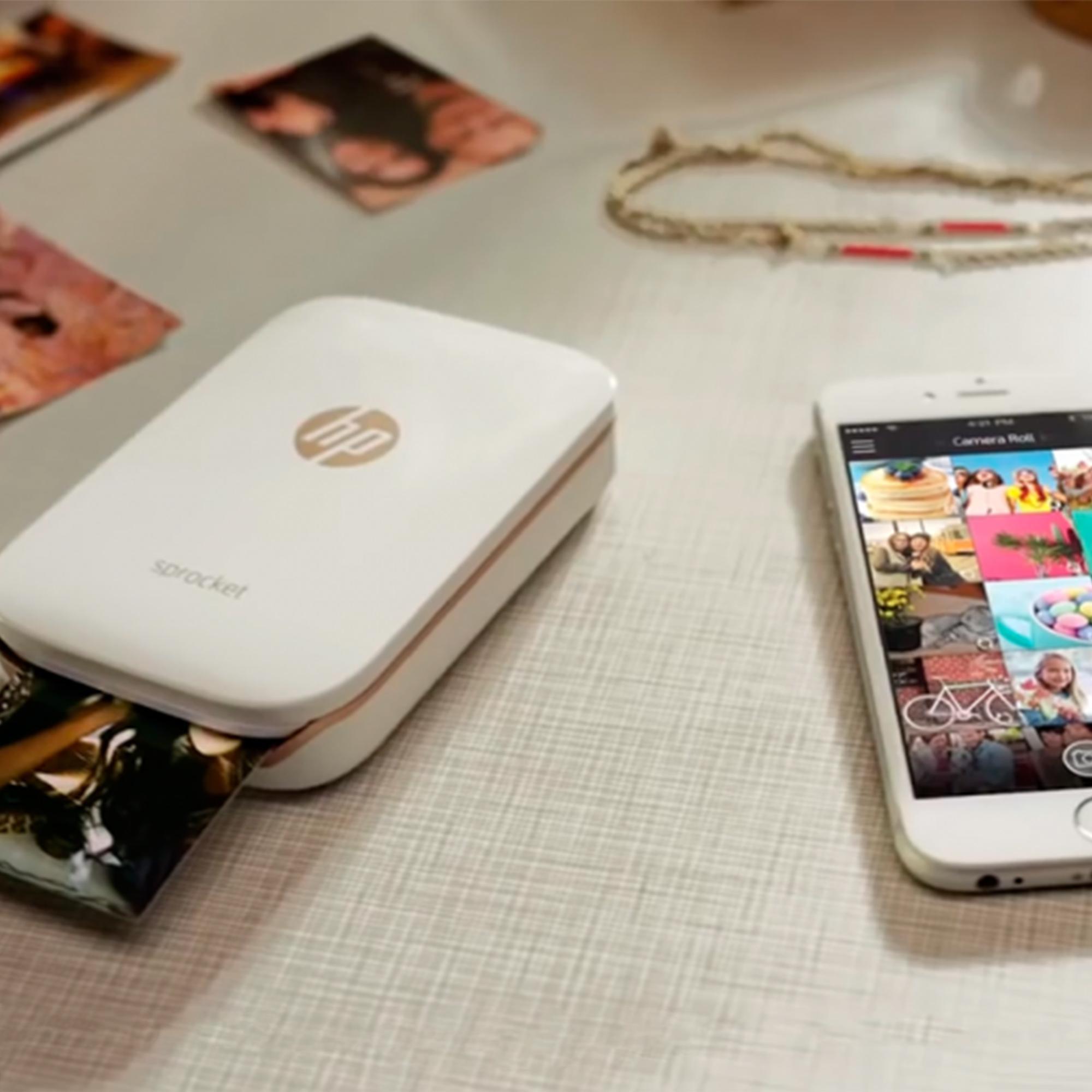 HP Sprocket Impresora Fotográfica Portátil (Impresión sin Tinta