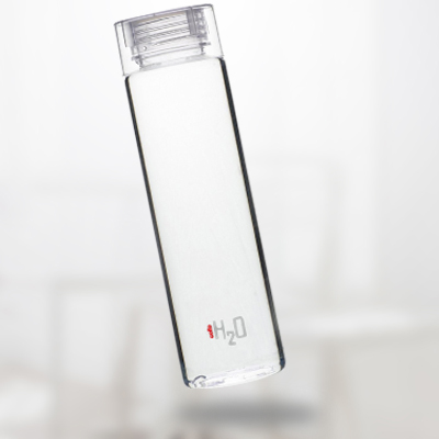 CELLO H2O Round Unbreakable Plastic Water Bottle Premium Edition | Lid is sealed by a silicone ring | Leak proof & break-proof | 1 Liter | Clear