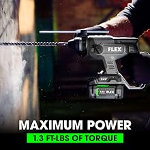 FLEX 24V Brushless Cordless 7/8-Inch SDS Plus 1.3 Ft-Lbs