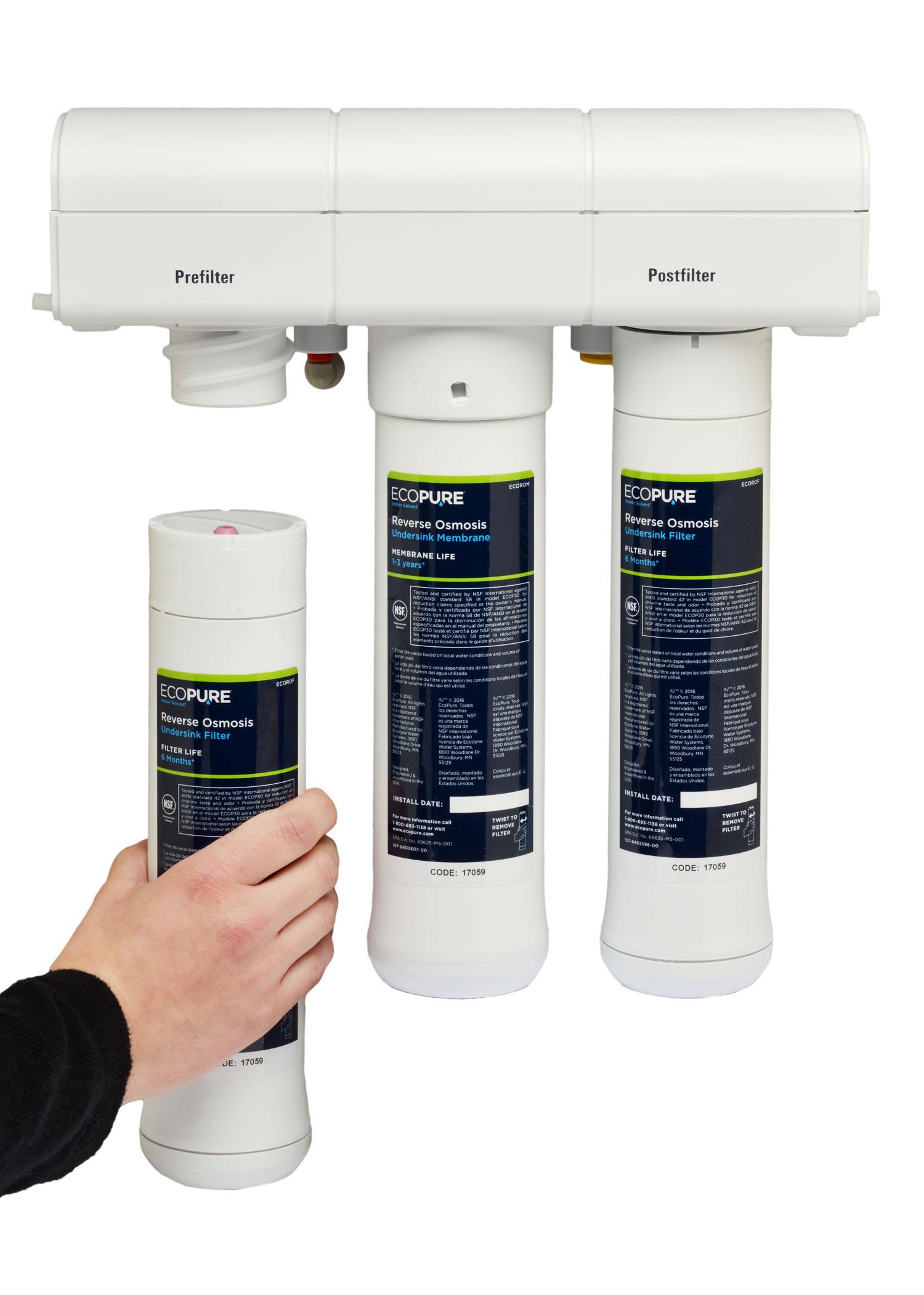 Ecopure Ecop30 Premium 3Stage Reverse Osmosis Drinking