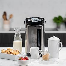 tea kettle shabbat mode shabbos safety lock automatic shutoff manual pump keep warm parties holiday 