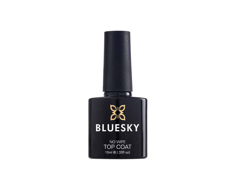 Bluesky Gel Polish No Wipe Top Coat, Soak Off LED UV Gel Nail Top Coat
