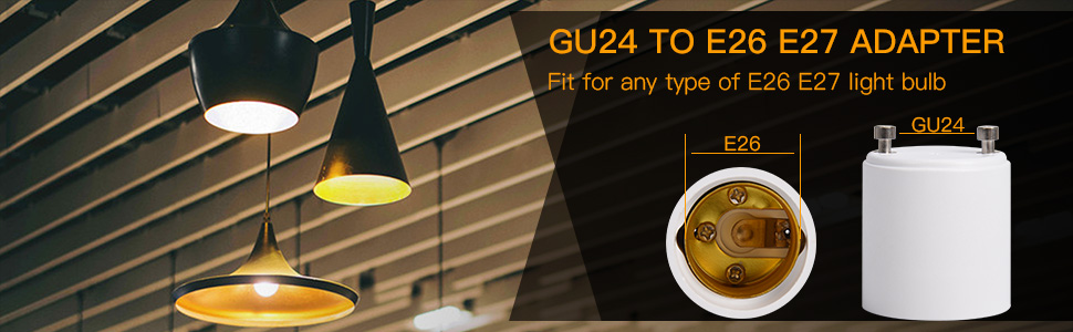 GU24 to E26/E27 Adapter - 4 Pack -14 GU24 to E26/E27 Adapter - 4 Pack -14