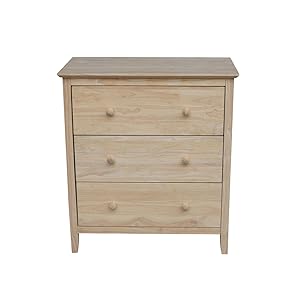 Amazon Com International Concepts Chest With 3 Drawers