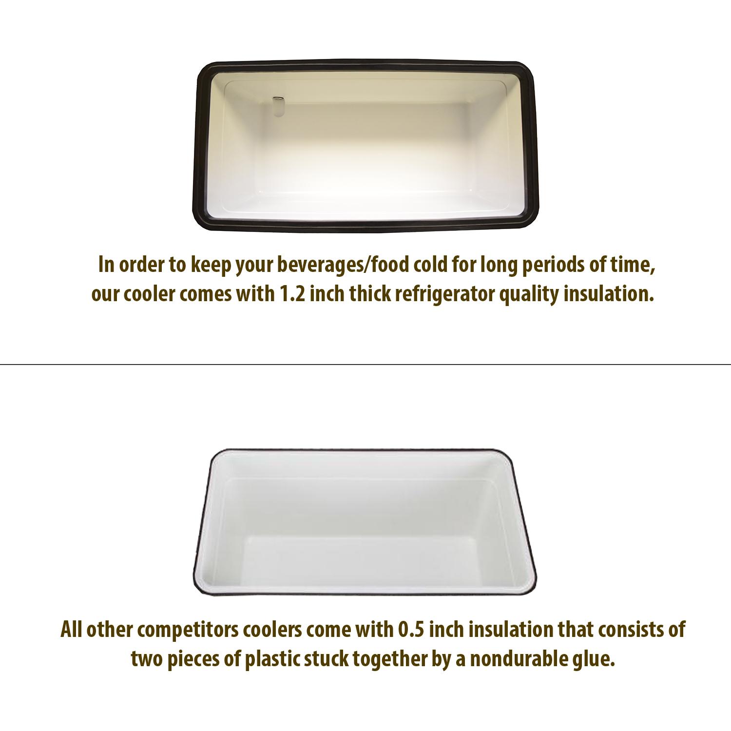 Oakland Living 90010MT Steel Patio Cooler with Cart, 80