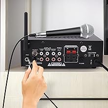 Mini Power Amplifier System; Dual Channel Home Audio Sound Mixer;Stereo Receiver Box with USB; RCA