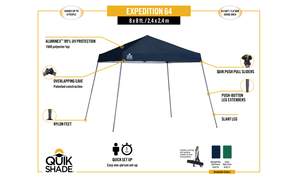 Quik Shade Instant Canopy Instructions www.amazon.com