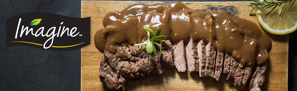 Imagine Gravy over strip steak