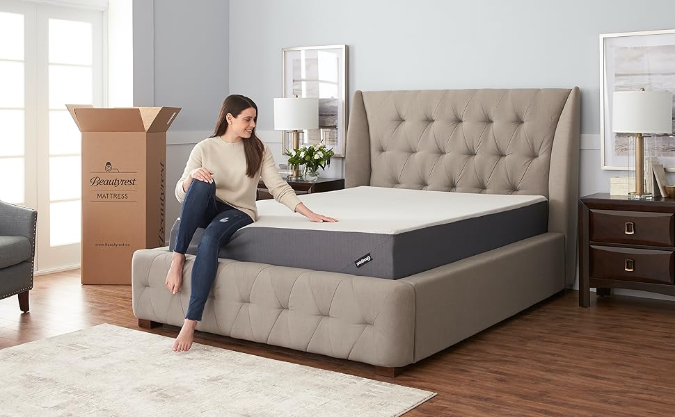 Beautyrest 10 Inch Gel Memory Foam Full Medium Mattress, CertiPurUS