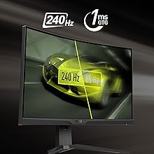 240Hz Refresh Rate, 1ms GtG