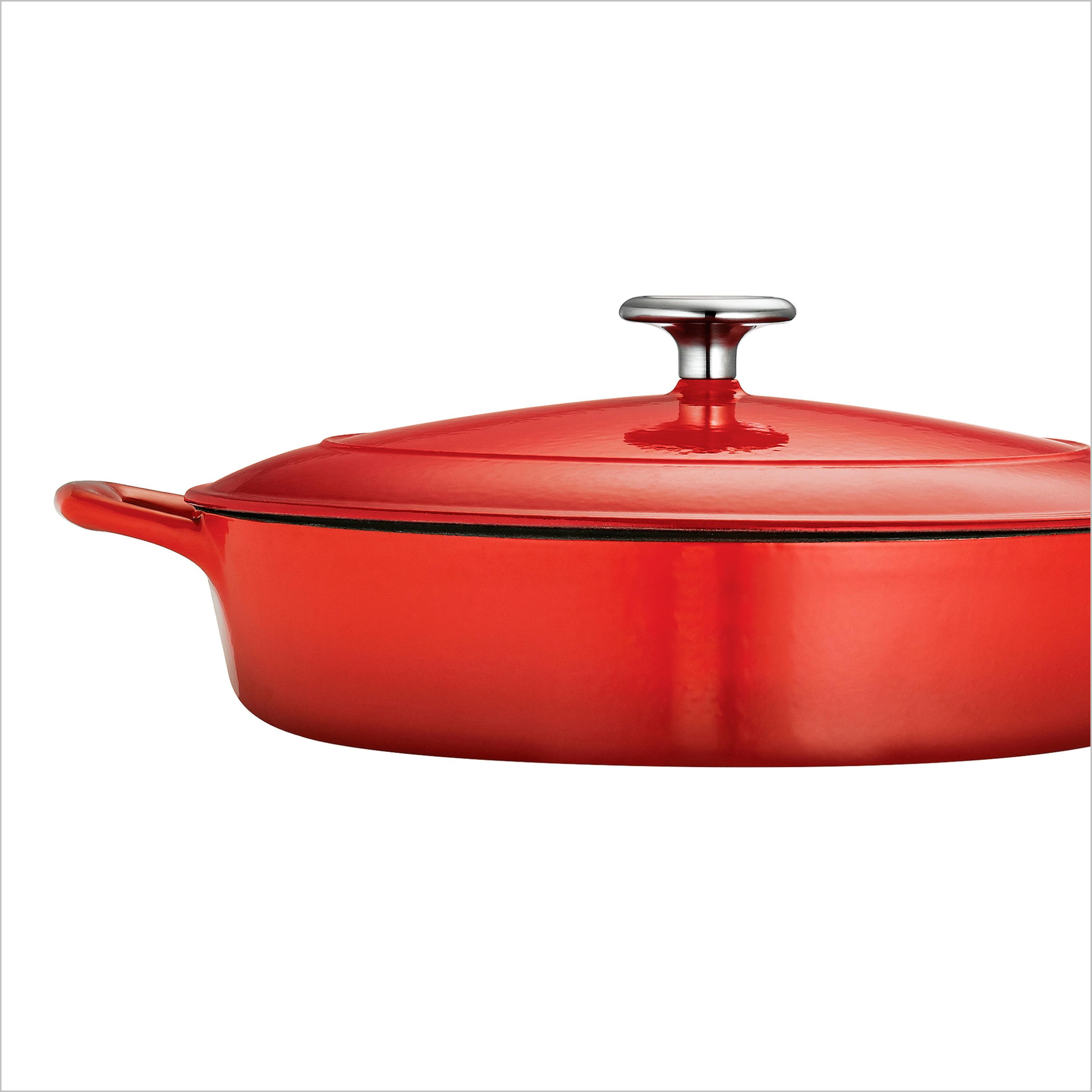 Tramontina Enameled Cast Iron Covered Braiser, 4Quart