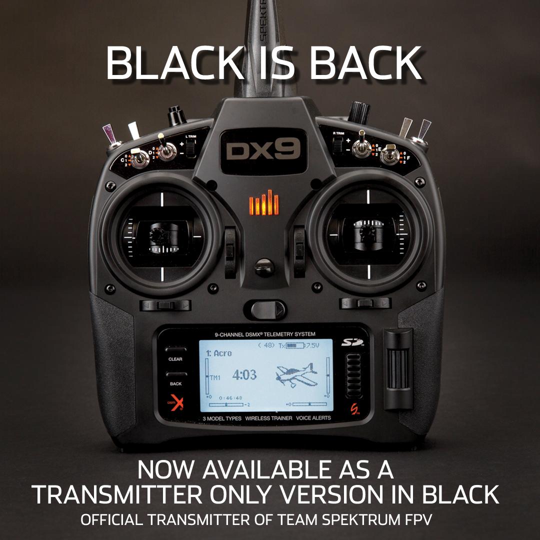 Spektrum DX9 Black 9Channel Dsmx Transmitter Only, Mode 2 (SPMR9910) 9