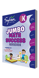 Kindergarten Jumbo Math Success Workbook: 3 Books In 1 --Basic Math, Math Games And Puzzles, Shapes And Geometry; Activities, Exercises, And Tips To ... And Get Ahead (Sylvan Math Jumbo Workbooks): Sylvan