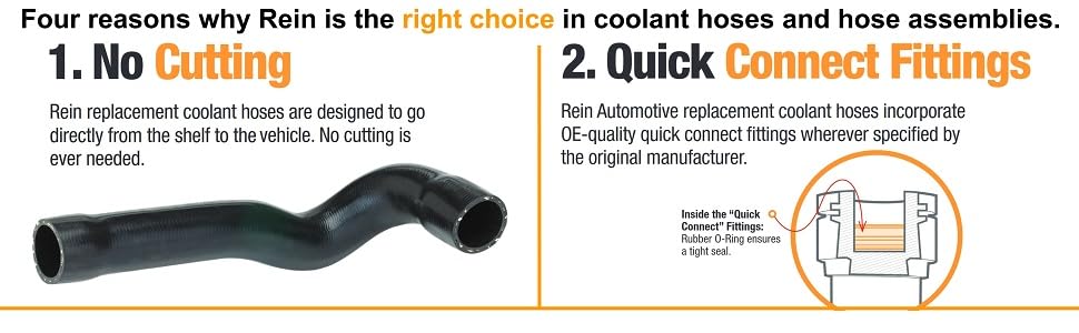 Rein No Cutting and Quick Connect Fittings images for engine cooling hoses