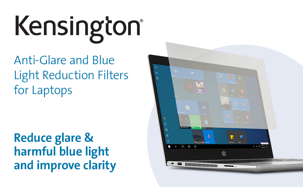 Kensington Anti Glare Computer Screen Filter AntiGlare and Blue