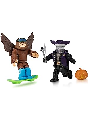 Amazon Com Roblox Action Collection Headless Horseman Bigfoot Boarder Airtime Two Figure Bundle Includes 2 Exclusive Virtual Items Toys Games - headless horseman roblox account for sale