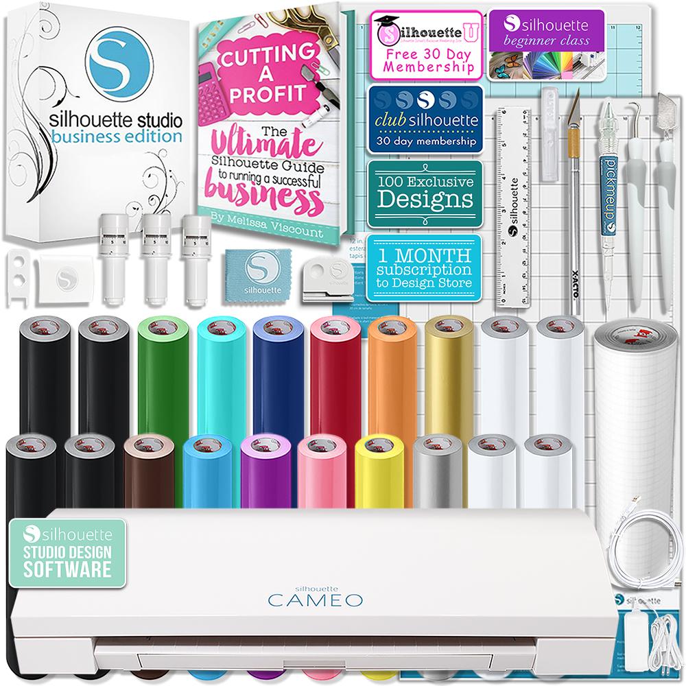 Silhouette Cameo 3 Bluetooth Starter Bundle with 26 Oracal