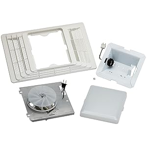 Broan-Nutone 657 Ceiling Exhaust Fan and Light for Bathroom and Home,  100-Watts, 4.0 Sones, 70 CFM , White - Broan Bathroom Fan 