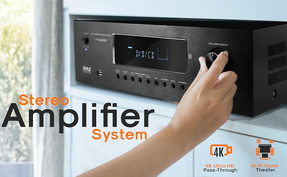Pyle PT696BT Pyle PT696BT Receptor de cine en casa con Bluetooth de
