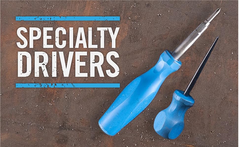 CHANNELLOCK 61H 6in1 Professional MultiBit Screwdriver, Made in USA, Includes Slotted Tips