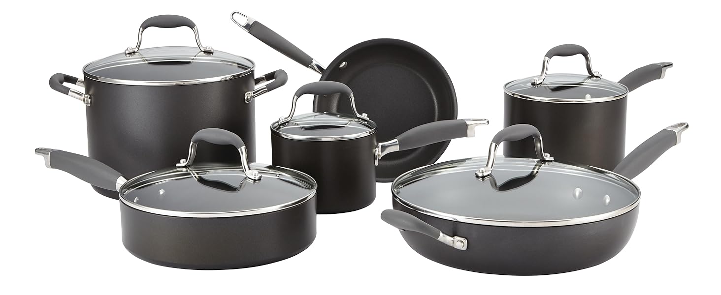 Cookware 2 Piece Anolon 83869 Cookware Set Bronze Home & Kitchen