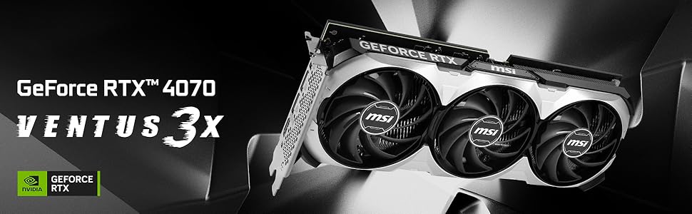 【ジャンク】GeForce RTX 4070 VENTUS 3X 12G OC MSI GeForce RTX™ 4070 VENTUS 3X 12G OC